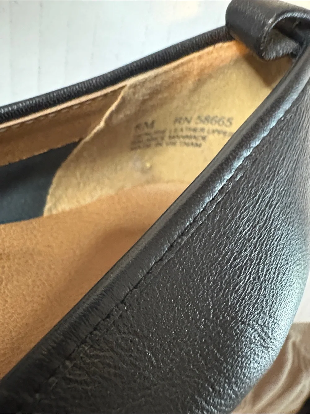 Susina Black Soft Leather Loafers Size 8
